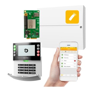 JK-102KYE-W-SET JABLOTRON - Alarm przewodowy, zestaw:  centrala LAN + GSM, klawiatura 