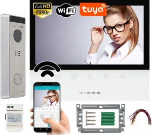 Wideodomofon VIDOS X WiFi Tuya AHD S10 + biały monitor 7" M13-XT