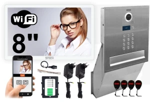 Wideodomofon WIFi ze skrzynką na listy VERONA 84218  VERUS ONE PLUS biały 8" 5TECH AHD