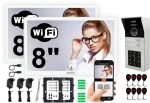 Wideodomofon dwurodzinny 5TECH AHD WiFi 2x VERUS ONE PLUS biały 8" + 84225-2 Czytnik kart Szyfrator