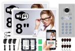 Wideodomofon dwurodzinny 5TECH AHD WiFi 2x VERUS ONE PLUS biały 8" + 84222-2 Czytnik kart Szyfrator