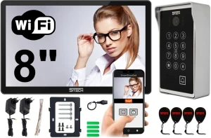 Wideodomofon 5TECH AHD WiFi VERUS ONE PLUS czarny 8" + 84213 Czytnik kart Szyfrator