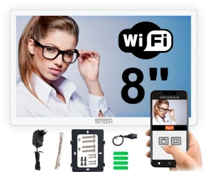 VIRGO ONE PLUS  8'' Cyfrowy Monitor wideodomofonu Biały  WiFi TWIN 5Tech
