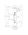 Zatrzask mechaniczny HARTTE ALR-W ALR-WN wymiarowanie.webp