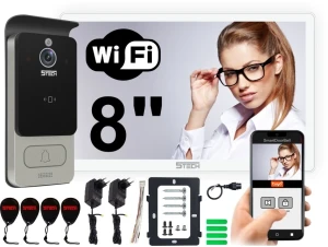 Wideodomofon AHD WiFi 5TECH 8" VERUS ONE PLUS Biały Czytnik kart Biały 84228C