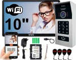Cyfrowy 2-żyłowy wideodomofon WiFi TWIN 5TECH VIRGO PLUS 10" czarny
