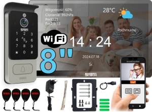 Wideodomofon Lustrzany 5TECH Cyfrowy TWIN WiFi VIRGO ONE PLUS(M) 8" 82228