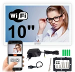 Cyfrowy 2-żyłowy monitor wideodomofonu WiFi TWIN 5TECH VIRGO PLUS 10" biały