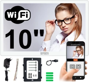 VERUS PLUS Monitor dotykowy 10" wideodomofonu biały WiFi 5TECH