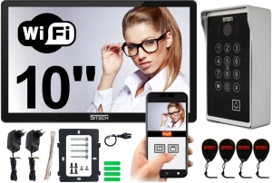 Wideodomofon czarny AHD Verus PLUS 10" WiFi  84213 Szyfrator Czytnik 5TECH