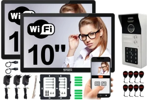Wideodomofon dwurodzinny AHD WiFi 5TECH VERUS PLUS czarny 10" 84225-2