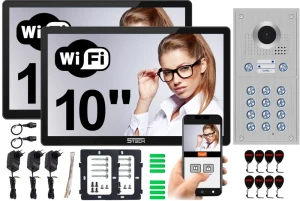 Wideodomofon dwurodzinny AHD WiFi 5TECH VERUS PLUS czarny10" 84222-2