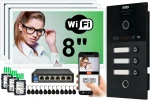 Wideodomofon trzyrodzinny 5TECH IP 3 x VERMIS ONE 8'' biały 83253-3