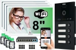 Wideodomofon czterorodzinny 5TECH IP 4 x VERMIS ONE 8'' biały 83253-4
