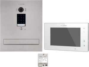 Skrzynka na listy z wideodomofonem + monitor dotykowy 7" biały