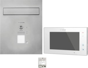 Skrzynka na listy z wideodomofonem + monitor dotykowy 7" biały