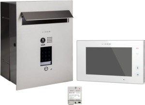 Skrzynka na listy z wideodomofonem + monitor dotykowy 7" biały