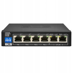 Switch 4xPoE BCS-B-SP0402 10/100Mb/s 6 portów