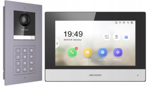 ZESTAW WIDEODOMOFON IP HIKVISION 7'' SZYFRATOR