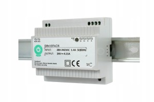 DIN 100W24 ZASILACZ 24V DC 4.15A NA SZYNĘ DIN LED DOMOFON