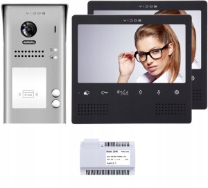 Wideodomofon dwurodzinny natynkowy M1023B VIDOS DUO