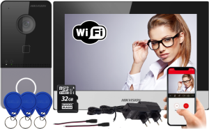 Zestaw WIDEODOMOFON WiFi IP HIKVISION APLIKACJA DS-KIS603