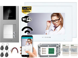 Zestaw wideodomofon dwurodzinny WiFi M10W-X  Stacja bramowa S11-2 VIDOS X  