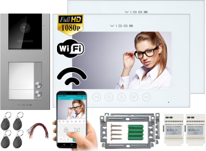Zestaw wideodomofon dwurodzinny WiFi M11W-X  Stacja bramowa S11-2 VIDOS X   