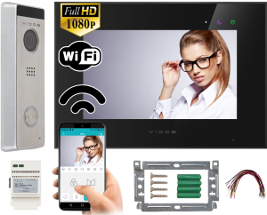 Zestaw wideodomofon WiFi M10B-X  Stacja bramowa AHD S10 VIDOS X 