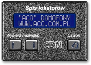 CDN-230E ST Elektroniczna, alfabetyczna lista lokatorów ACO