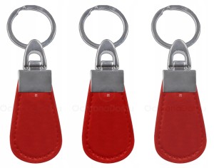 3x Brelok Pastylka RFID 125kHz skóra czerwony owal