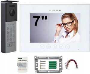 Zestaw wideodomofon FullHD 7'' M11W + S12D VIDOS X