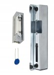 Zestaw: Kaseta 40mm ocynkowana srebrna +  Elektrozaczep S12U BIRA + warystor