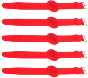 5x Opaska zapinana RFID 125 kHz wodoodporna, czerwona