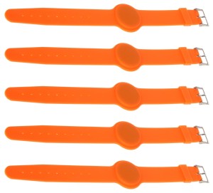 5x Opaska zapinana RFID 125 kHz wodoodporna, pomarańczowy