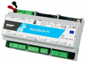 NeoGSM-IP-PS-D9M Centrala alarmowa z komunikacją GSM/IP w obudowie DIN Ropam 