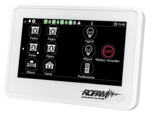 TPR-4W-P Panel dotykowy 4.3” (klawiatura dotykowa) w obudowie natynkowej, białej (nie wymaga puszki)Ropam 