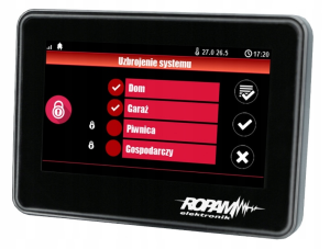 TPR-4B Panel dotykowy 4.3” (klawiatura dotykowa) w obudowie natynkowej, czarny Ropam  
