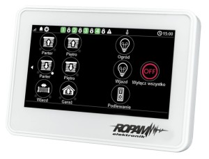 TPR-4WS-P Panel dotykowy 4.3” (klawiatura dotykowa, nie wymaga puszki) w obudowie natynkowej, białej Ropam 
