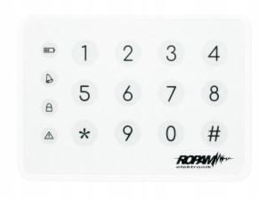 TK-4W Klawiatura dotykowa w obudowie natynkowej, bialej Ropam