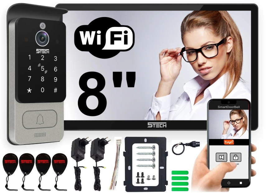 Wideodomofon 5TECH zestaw VERUS PLUS 8 84228