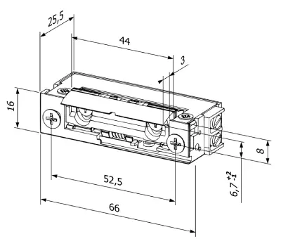 elektrozaczep do wąskiego profilu f12r