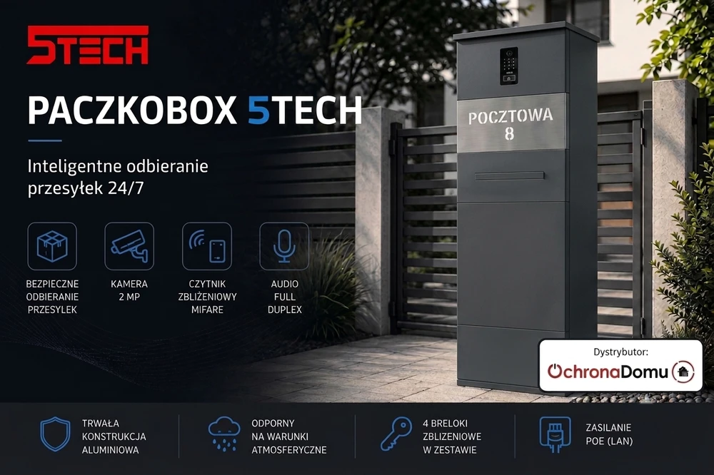 Prywatny Paczkomat i Wideodomofon w jednym - Paczkobox 5TECH